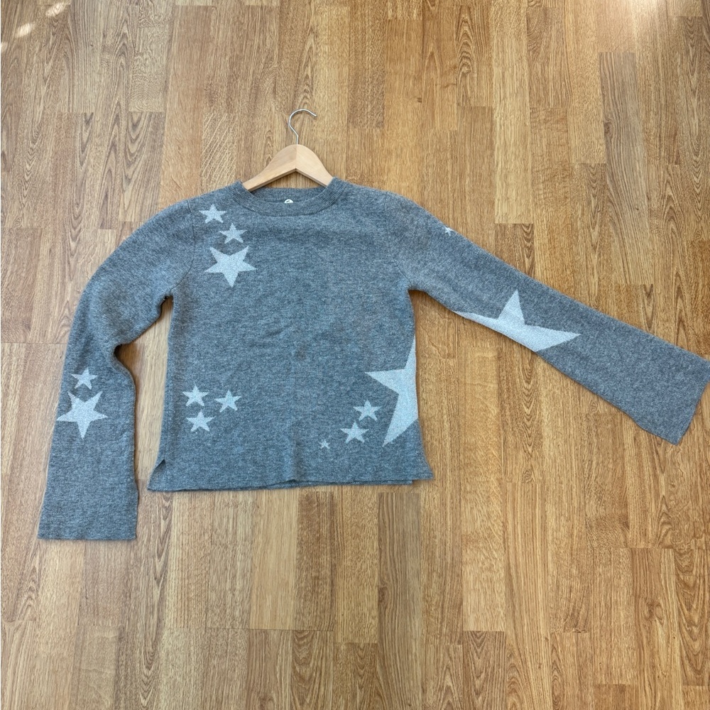 Gray Star-Print Women's Sweater